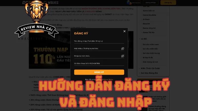 Hướng dẫn đăng ký/đăng nhập vào Dafabet